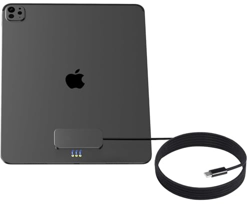Tonton Magnetic Wireless Charger for iPad Pro 11 (1st/2nd/3rd/4th Gen) & iPad Air 11 M4(2026)/M3/M2 & Air 10.9 (4th/5th), 18W Fast Charging Smart Connector Charging Pad with 6.6FT USB-C Cable