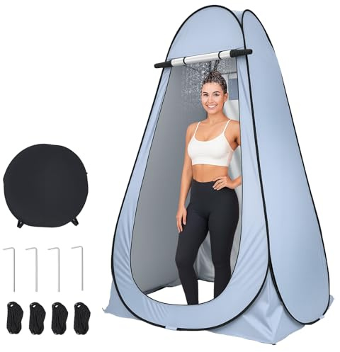 BREEZENEST Pop Up Tent | Toilet Tent for Camping Portable Privacy Shelter | Shower Tent for Outdoor Changing, Beach, Fishing | Instant Pop Up Toilet & Changing Room