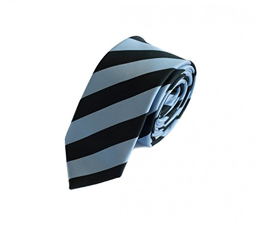 Fabio Farini - Gestreifte Herren Krawatten in 6cm/8cm Breite - Schmale und Klassische Schlipse schwarz türkis blau 8cm