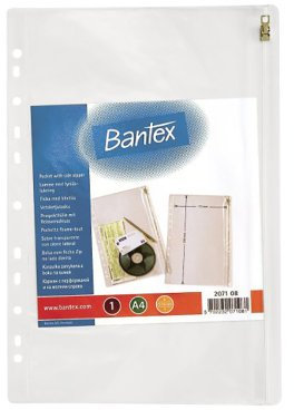 Bantex Krimskrams-Prospekthüllen aus PVC, 0.14 mm, A4, 10 Stück, genarbt