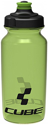 Cube Icon Bottle - Green, 0.5L / Bicycle Cycling Cycle Bike Riding Ride Mountain MTB Road Water Storage Vessel Bidon Flask Canteen Sport Outdoor Drinking Drink Gym Accessory Fits HPP HPA Cage 500ml