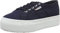 Superga 2790 Linea Updown Flatform Damen Sneaker, Blau (Navy-Offwhite), 36 EU