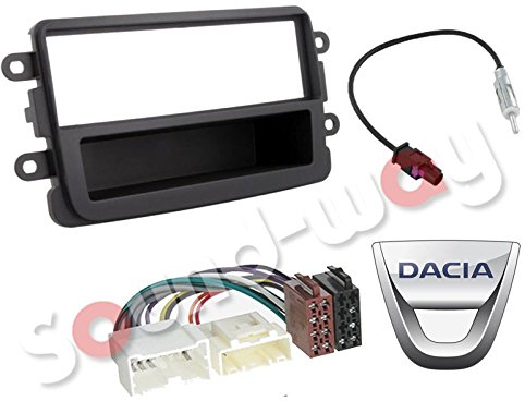 Kit Montage autoradio Adaptateur 1 DIN avec pour Dacia Gris foncé