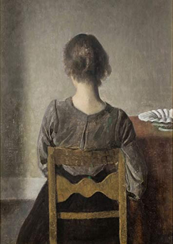 Wabi Sabi Decor Wabi Sabi Malerei, Moderne Malerei, Moderne Wandkunst, Rest von Wilhelm Hammershøi 1916 zeitgenössische Malerei, japanischer Stil Kunst, 5 x 7