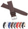 MARCHEL Lederarmband Braun-Weiß 14 mm WB60 Uhrenarmband Uhrband Uhrenbänder Rindsleder Uhr Band Genarbt Dunkelbraun (14 mm, Dunkelbraun-Weiß)