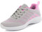 Mujer Zapatillas Running Trainer Fitness Zapatos Deporte para Correr Sneakers,Rosa Gris,42EU