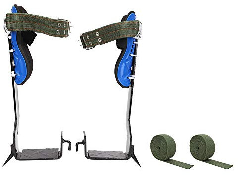 Matériel d'escalade d'arbre, pointes d'escalade d'arbre, outil d'escalade d'arbre de sports de plein air d'escalade de griffe en acier inoxydable 304, chaussures d'escalade d'arbre(1 Gear)