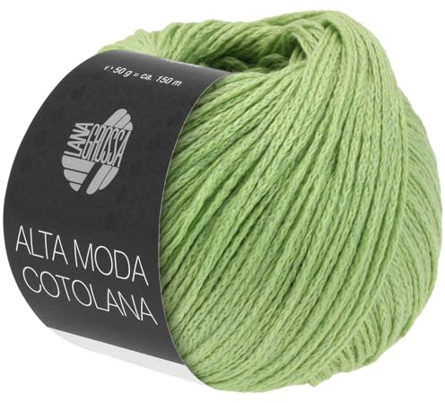 LANA GROSSA Alta Moda Cotolana | Edles Kettengarn aus 45% Schurwolle (Merino superwash), 45% Pima Baumwolle & 10% Polyamid| 50g Wolle zum Stricken & Häkeln | 150m Garn FB 10