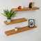 BestLoft Wandregal Wandboard Schweberegal Eiche ohne Baumkante Naturkante Regal Wand Schweberegal Holzregal Bücherregal Wand Wandregal Holz kleines Regal Küchenregal Wand Shelf (60cm)