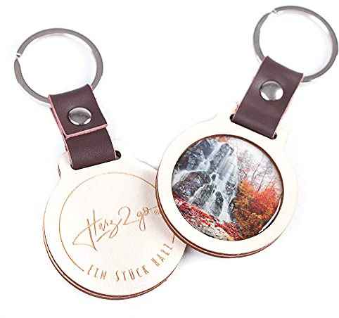 Zunftbedarf.de Schlüsselanhänger Harz2go Harz Natur Wasserfall Holz Anhänger