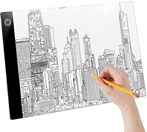 Retoo Tavoletta Luminosa da Disegno, Tavola A4 LED con cavo USB, Lavagna per Disegnare, Light Pad, per Animazione, Schizzi, Progettazione, Disegno, Piastra Portatile, Ultra Sottile 4 mm, Bianco