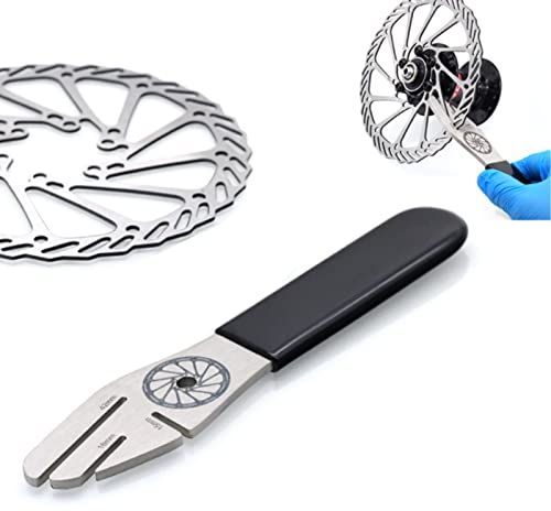 yeemeen Fahrrad Bremsscheiben Richtwerkzeug, 1 Stück Rotor Truing Tool, Fahrrad Scheibenbremse Werkzeug 3 Öffnungen Abricht Fahrradscheiben Wrench mit Anti Rutsch Rubber Griff