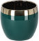 KOTARBAU® Pot de fleurs rond en céramique, vert/doré, 125 mm