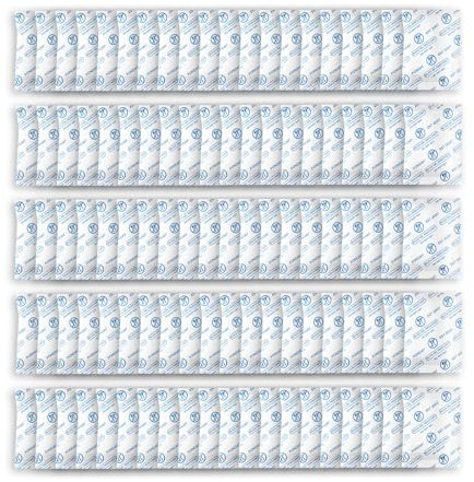 5 Gram [100 Packets] Fonday Food Grade Silica Gel Packs Desiccants - Moisture Absorbers, Desiccants Packets Dehumidifier Packs