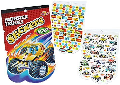 alles-meine.de GmbH 470 TLG. XL - Set Sticker/Aufkleber - Rennwagen - Quad - Monster Trucks - Kinder Kind klein z.B. für Stickeralbum Stickerblock - für Jungen Autos Truck Quad..