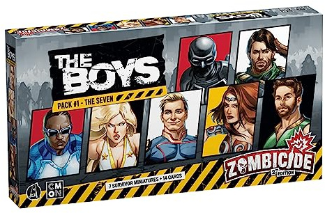 Zombicide The Boys Character Pack #1 - The Seven - Survivors from The Seven for Epic Zombie Action! Cooperative Strategy Board Game for Ages 14+, 1-6 Players, 60 Minute Playtime, Made by CMON