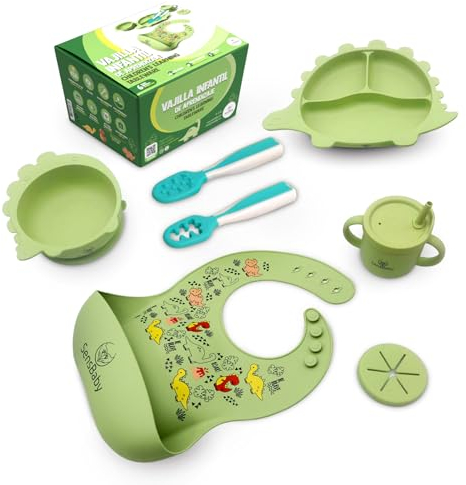 Vajilla Bebe Silicona - Regalos Para Bebes Recien Nacidos, Platos Bebe, Vajilla Silicona Bebe, Blw Bebe, Alimentacion Complementaria Bebe, Vajilla Bebe Ventosa, Regalos Para Baby Shower