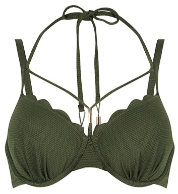 HUNKEMÖLLER Wattiertes Bügel-Bikinioberteil Scallop - Khaki - 80B