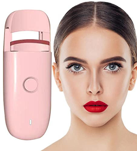 Wimpernzange Hitze - Tragbare Mini-Wimpernzange mit schnellem Vorheizen,und wiederaufladbarer Mini-Wimpernzange, langlebige und natürlich geschwungene Wimpern Lingjiong
