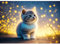 Diamond Painting Set für Erwachsene, DIY 5D Diamant Painting Bilder Katze- Malen nach Zahlen Kinder Erwachsene, Diamant Malerei für Heim und Büro Décor