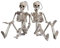 2 Stück Halloween Skelett, Halloween Bewegliche Ganzkörper Halloween Skelette mit beweglichen Gelenken Realistische menschliche Skelette für Spukhaus-Requisiten, Halloween Party Dekorationen,40CM