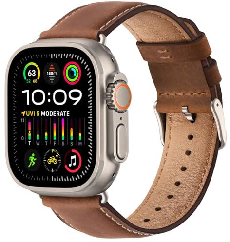 WFEAGL compatible con Apple Watch 44 mm 45 mm 49 mm 42 mm, piel de repuesto compatible con iWatch Ultra/Ultra 2/Series 9 8 7 6 5 4 3 2 1/SE (rojo/luz estelar, 42 mm, 44 mm, 45 mm, 49 mm)