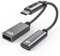 MMOBIEL Adaptador USB-C a USB OTG - 2 en 1 Splitter Tipo-C PD de Carga 60W - Compatible Con iPad, iPhone 16, 15, MacBook, Samsung Galaxy S, Galaxy Tab, Xiaomi - Aluminio