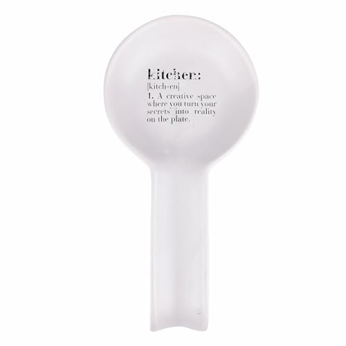 Villa d'Este Home Tivoli Victionary Kochlöffelablage aus Keramik, Weiß