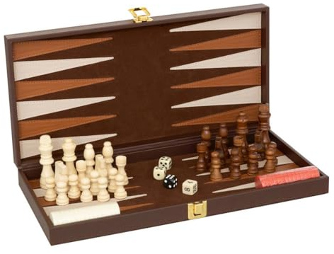 Atmosphera Schachspiel Backgammon Jule, Holz, 40 x 5 cm