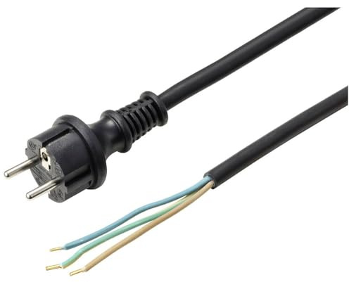 Sygonix SY-6029114 Strom Anschlusskabel Schwarz 10.00 m