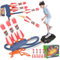 Milifox 2 in 1 Kids Rocket Launcher,Outdoor Foam Rocket Launcher for Boys,Outdoor Garden Rocket Toy,Sturdy Gift for Kids