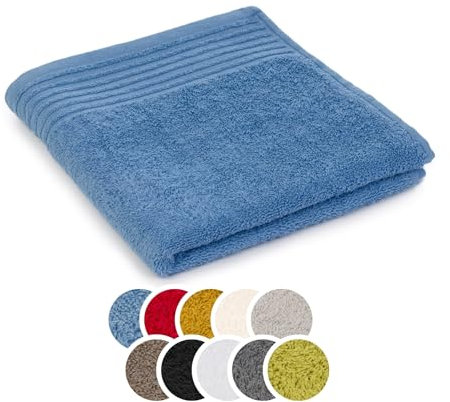 liebling Handtuch Baumwolle, Serie Frankfurt, 400 gr. / m², 50 x 100 cm, 60 Grad, mit hochw. Borte, saugstark, Farbe: Fjord