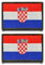 2 Stück Kroatien Flagge Patch Abnehmbare Aufnäher mit Stickereiverschluss Applikation Taktisch Militär Patch für Kleidung Rucksäcke Jacke Taschen Weste