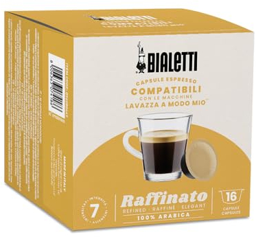Bialetti Café Capsules compatibles Lavazza® - Raffinato - 16 Capsules