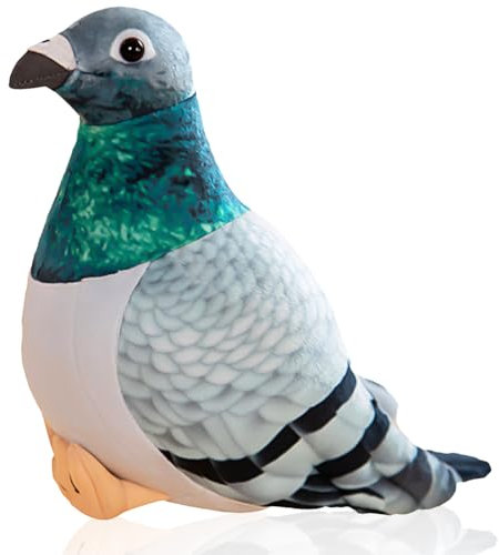 QYEHF Kuscheltier Taube, Plüschvogel Spielzeug, Realistische Plüschtier für Wilde Tiere, Geschenk für Freunde und Kinder, 20 cm