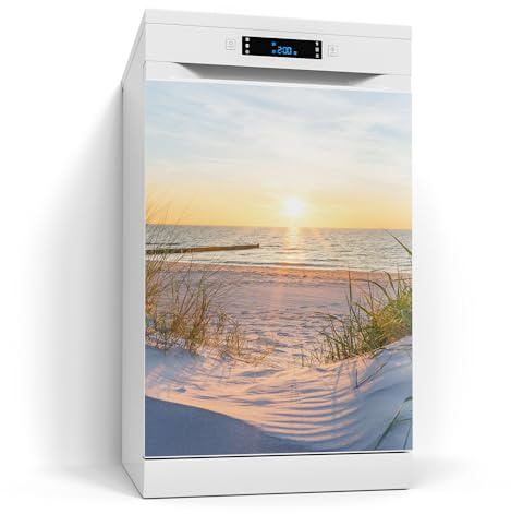 DEQORI Magnetfolie für Spülmaschine 60x80 cm | Motiv Abendsonne an der Ostsee | dekorative Magnetmatte Geschirrspüler Schutz | Magnet Deko-Folie selbstklebend, magnetisch & wasserabweisend