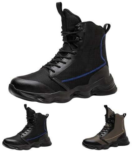 Stivali da trekking da uomo anti foratura e antiscivolo stivali di sicurezza impermeabili stivali da passeggio da uomo stivali da lavoro stivali da lavoro con supporto alla caviglia stivali da