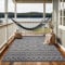 the carpet Calgary - robuster Outdoor Teppich, Flachgewebe, modernes Design, ideal für Küche und Esszimmer, Vintage-Optik, Boho-Style, auch für den Außenbereich, Anthrazit, 140 x 200 cm