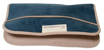 ULLENBOOM Windeltasche für unterwegs, Cord Petrol, Made in EU - Wickeltasche für bis zu 3 Windeln, Feuchttücher & weiteres Zubehör, Ideal als Wickelorganiser für den Kinderwagen