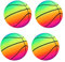 MAGIC SELECT 4Ud Pelotas de PVC Juguete Infantil. Balón de Voleibol Hinchable con Arcoíris. Pelota Suave para Niños. Pelota para Jugar en la Playa, Parque, Piscina, Vacaciones. Ø 23 cm.