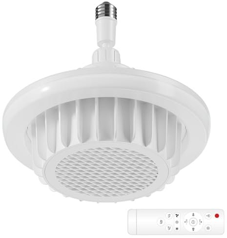Ceiling Heater with LED Light - 600W Bathroom Heater Ceiling, Indoor Electric Ceiling Heater with 5-Speed Regulation, Fan Light Ceiling Heater, Ceiling Electric Patio Heater with Remote Control