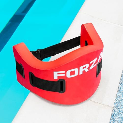 FORZA Jogginggürtel zum Schwimmen | Einstellbare Auftriebsunterstützung für Wassertraining | Ideal für Aqua-Aerobic, Rehabilitation und Fitness | Erhältlich in Rot, Gelb und Blau (1, S)