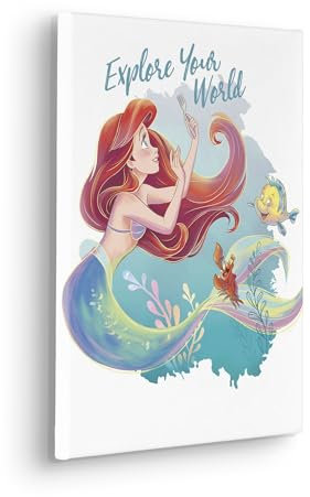 Komar Keilrahmenbild - Disney Ariel Explore your World - Größe: 30 x 40 cm - Kinderzimmer, Wanddekoration