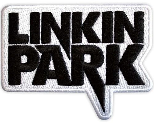 Linkin Park Gewebtes Logo zum Aufbügeln, schwarz / weiß, Einheitsgröße