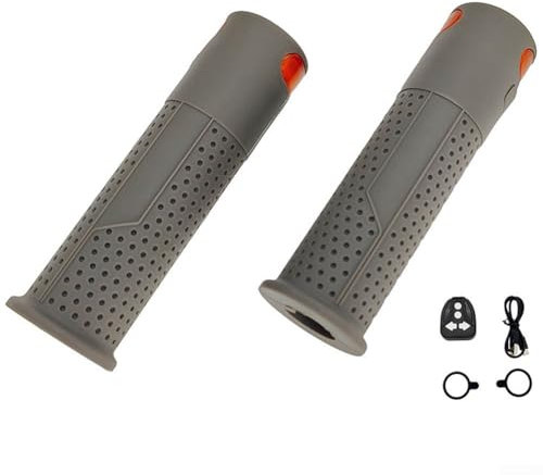 1 Paar Lenkergriffe für Elektroroller mit eingebauter Blinkerlampe für Xiaomi, M365, Pro 1S, Pro 2 und Mi3 (grau)