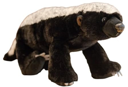 champracer Honey Badger Stuffed Animal,Kawaii Honigdachs Plüschtier Kinder, Soft Realistic Plush Model, Lernspielzeug Ausgestopfte Plüschtiere,für Kinder Geburtstagsgeschenk Africa Critter Toy (50cm)