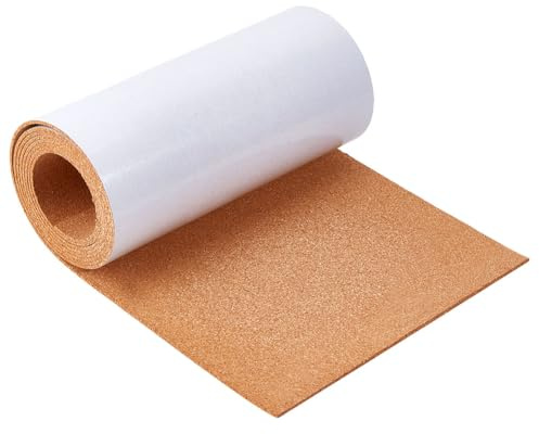 CRAFTYMELODY Rouleau de Liège Naturel Adhésif Feuilles Isolantes en Liège avec Dos Adhésif 78.7x7.952cm ((1) pouce) D'Épaisseur (2) mm pour Bricolage Artisanat Maison Bureau