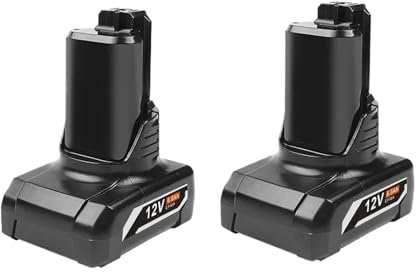 Batterie de Remplacement 12V 6Ah Lithium ION, Compatible Bosch BAT420 Tools BAT411, BAT412, 2607336013, 2607336014 Batterie pour Outils électriques sans Fil(2PCS-6.0Ah)