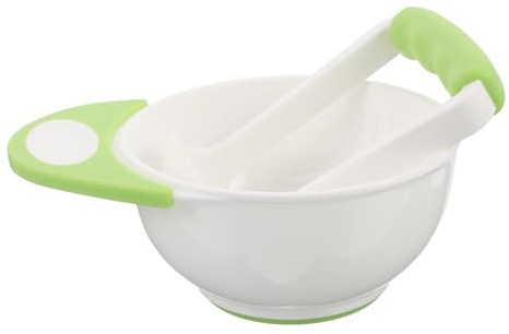 UPKOCH Babynahrungsschüssel Mit Stampfer Kompakte Schüsselmühle Aus Hitzebeständigem Material Für Zubereitung Von Glatter Nahrung Für Babies Unterwegs