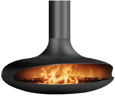 Zhaoj24-05 Chimenea Colgante de leña for el hogar, Villa, Sala de Estar, decoración, simulación de Llama, versión 3D de leña, Chimenea Chimeneas Decorativas(90cm)